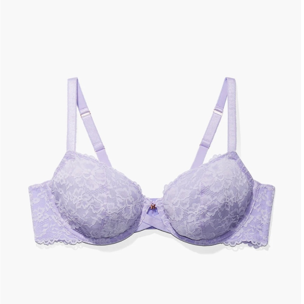 New! Savage X Fenty Bra and Panties Lavender Lace SET 36DD